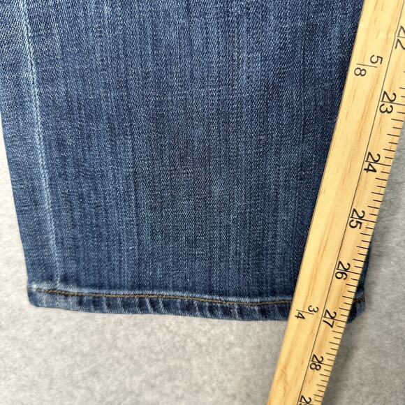 Citizen of Humanity Straight Jeans WMNS Sz 32 Dark Wash Stretch Denim Button Fly - Picture 9 of 10